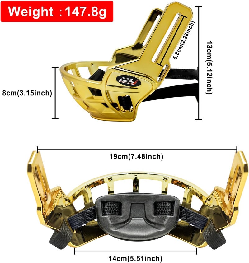GY Hockey Helmet Face Shield Cage Adult Ice Hockey Half Shield Cage Lower-Face Protection for Chin/Lips/Teeth Without Hindering Breathability - Image 3